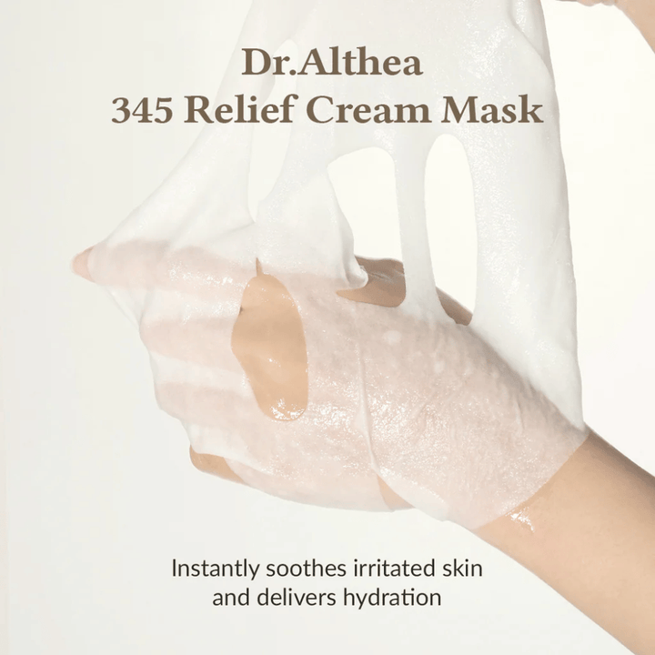 Dr. Althea 345 Relief Cream Mask veganska celuloza sheet mask z esenca za boljšo absorpcijo in udobje kože