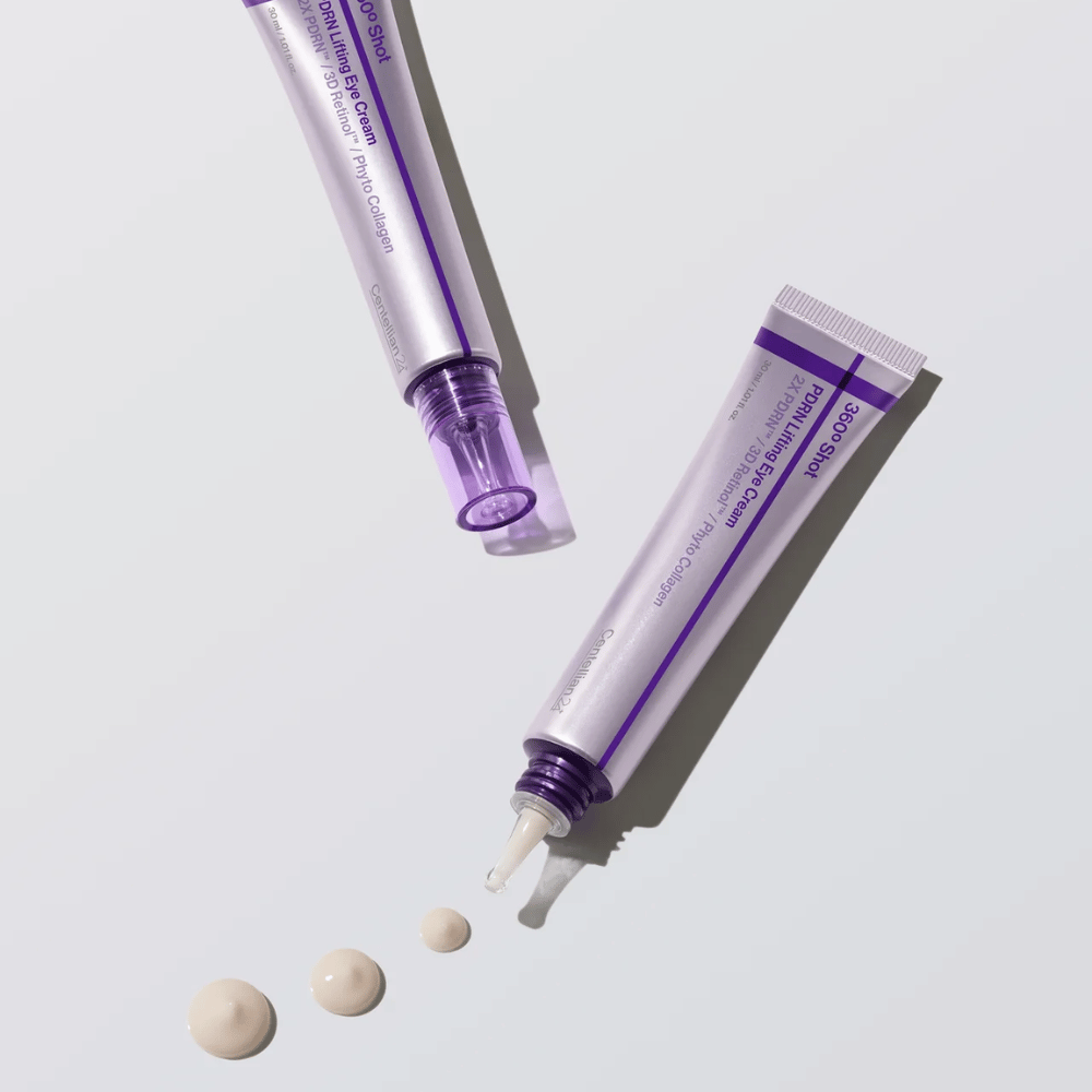 Centellian24 360º Shot PDRN Lifting Eye Cream – korejska krema za oči z PDRN in kolagenom, ki pomaga vlažiti kožo okoli oči in izboljšati elastičnost kože.