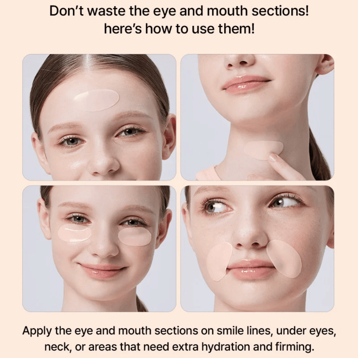 COSRX 5 PDRN Hydrogel Mask nanos pod oči, na vrat in okoli ust za dodatno vlaženje, učvrstitev in zmanjšanje drobnih linij