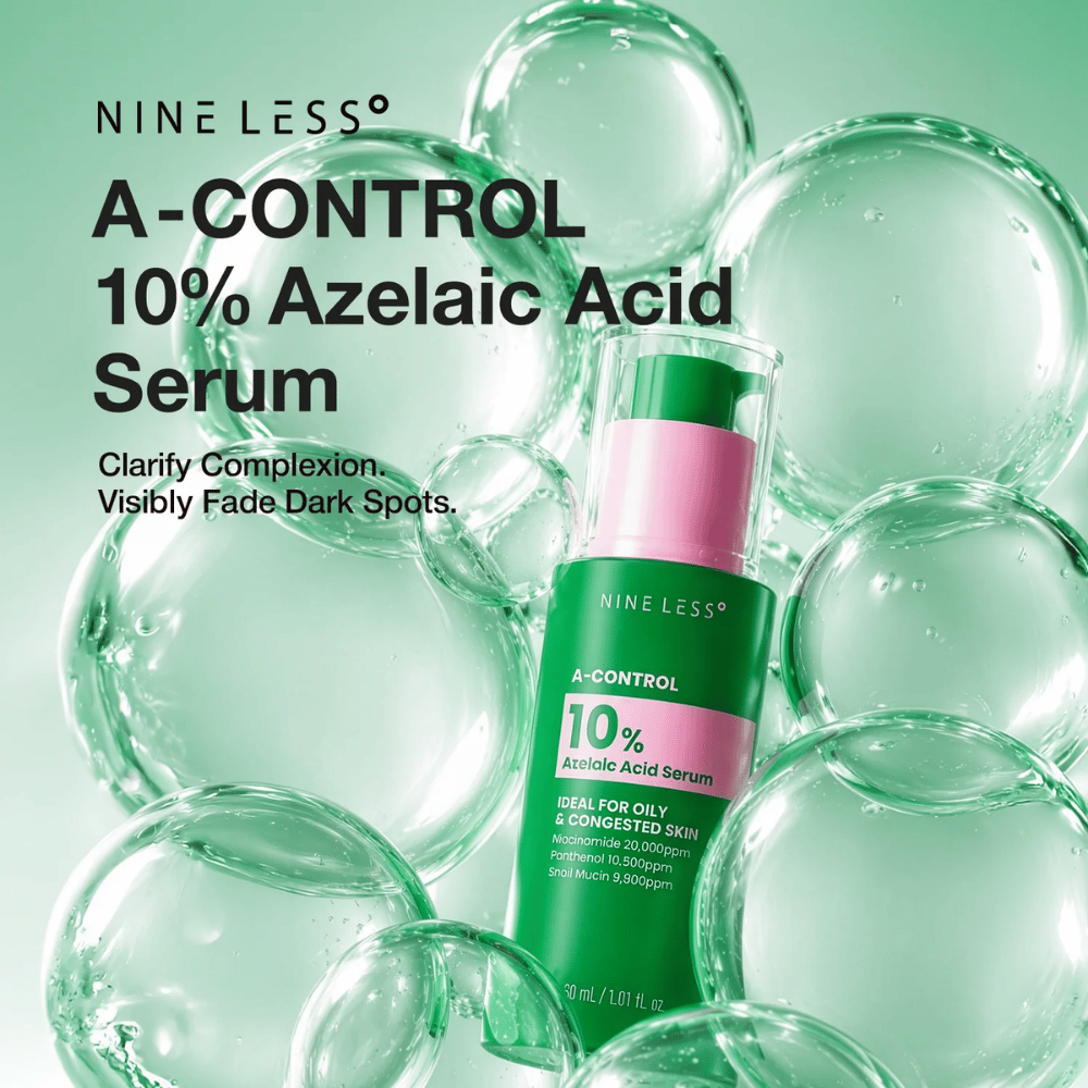 NINELESS A-Control 10% Azelaic Acid Serum 30 ml – korejski serum z azelainsko kislino za nečistoče, pigmentne madeže in bolj enakomeren ten kože.
