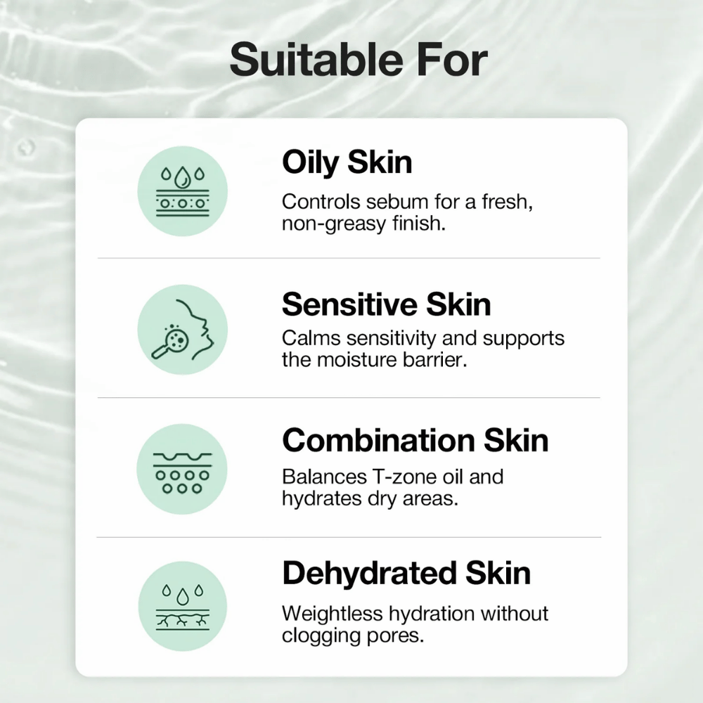 NINELESS A-Control 10% Azelaic Acid Serum je primeren za mastno, mešano, občutljivo in površinsko suho kožo ter pomaga uravnavati sebum in vlažiti kožo.