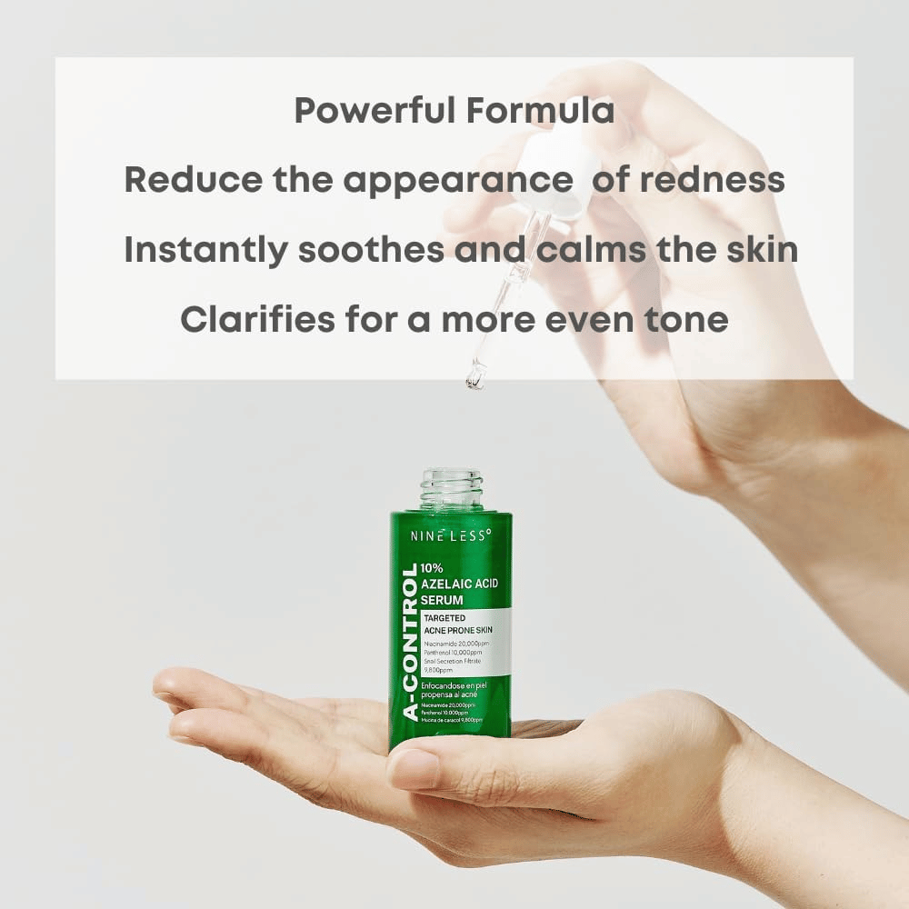 Močan serum z 10% azelainske kisline, ki zmanjšuje rdečico, pomirja in uravnava kožo. Popoln za kožo, nagnjeno k aknam, daje jasnejši ten kože in bolj enakomerno teksturo. Idealen za vsakodnevno nego kože.