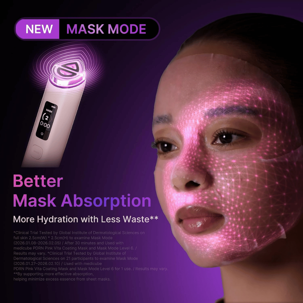 medicube AGE-R Booster Pro X2 Mask Mode za izboljšano absorpcijo obraznih mask in povečano vlaženje