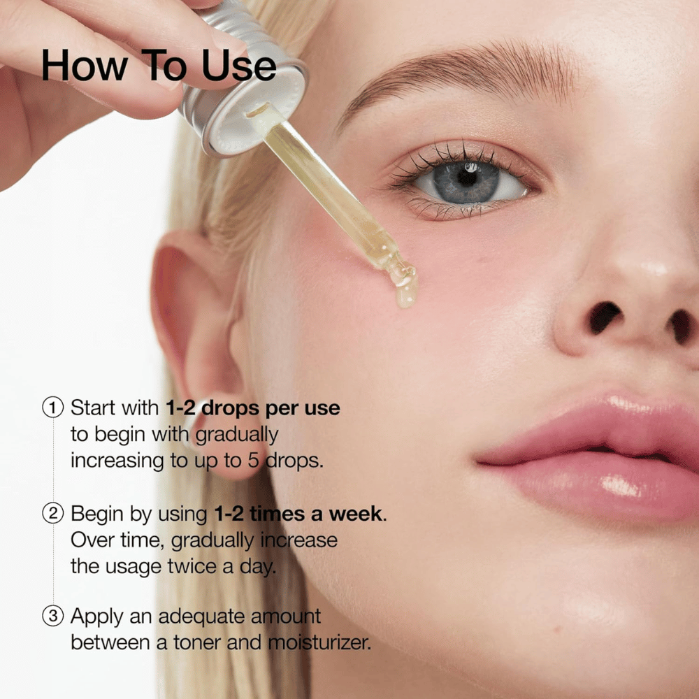 Uporaba ANUA Azelaic Acid 10+ Hyaluron Serum:

Začnite z 1-2 kapljicama in postopoma povečajte na 5 kapljic.
Uporabljajte 1-2 krat na teden in nato povečajte na dnevno uporabo zjutraj in zvečer.
Nanesite med tonerjem in vlažilno kremo.