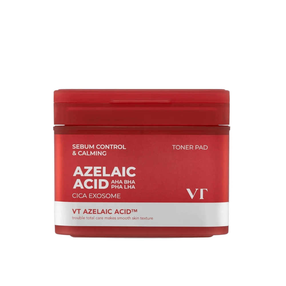 Slika izdelka VT Azelaic Acid Cica Exosome Toner Pad – dnevna blaga eksfoliacija, ki zmanjšuje sebum in pomirja kožo.