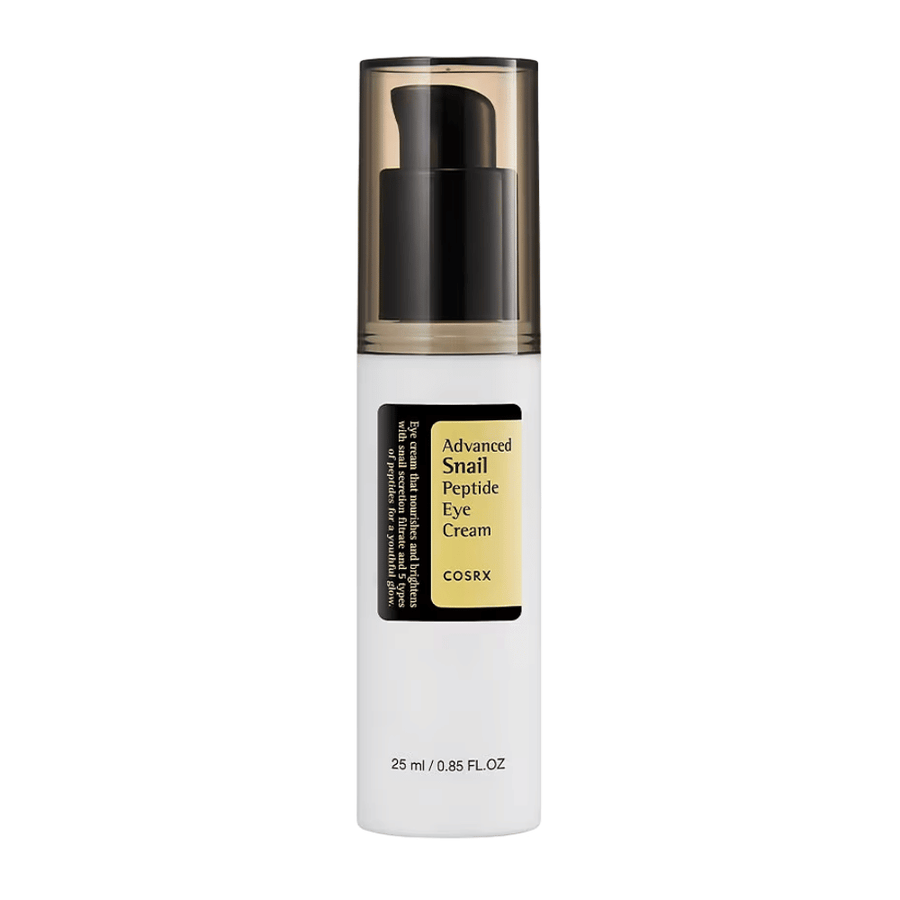 COSRX Advanced Snail Peptide Eye Cream 25 ml – korejska krema za oči z snail mucin in peptidnim kompleksom proti gubam in temnim kolobarjem