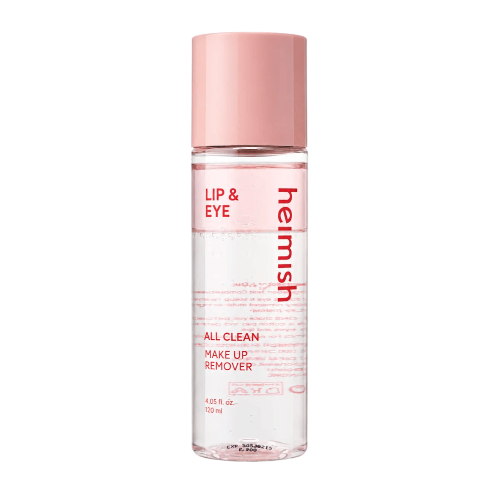 heimish All Clean Makeup Remover 120 ml odstranjevalec ličil za oči in ustnice slika izdelka na belem ozadju