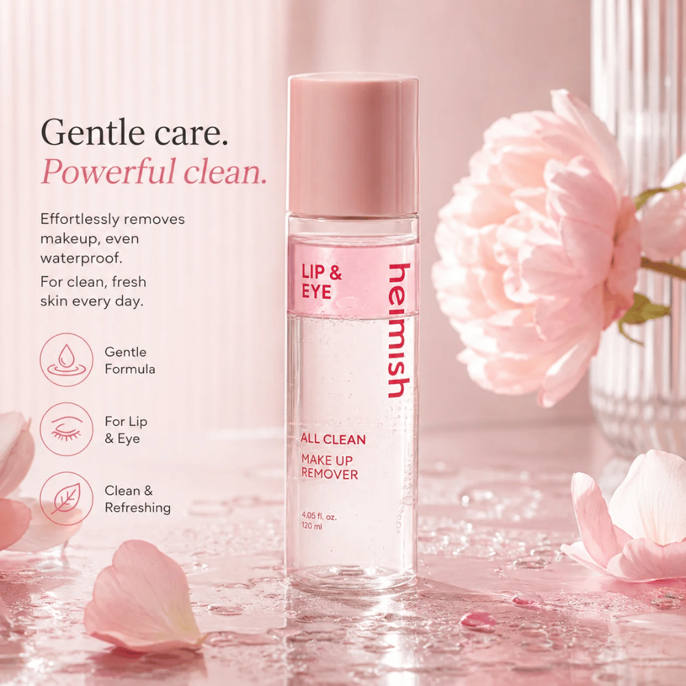 heimish All Clean Makeup Remover za nežno odstranjevanje ličil za oči in ustnice z dvofazno formulo