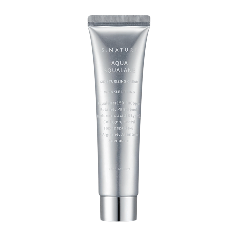S.NATURE Aqua Squalane Moisturizing Cream 60 ml – vlažilna krema za obraz z squalane in hialuronsko kislino za mehko in navlaženo kožo.