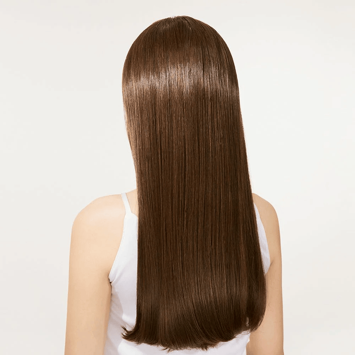 Sijoči in mehki lasje po uporabi Nature Republic Argan Essential Moisture Repairing Conditioner.