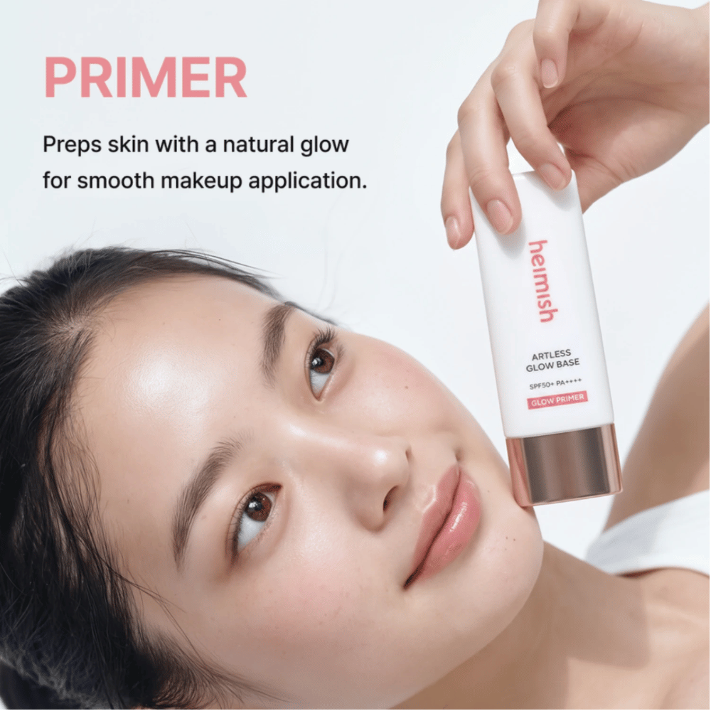 Heimish Artless Glow Base SPF50+ PA++++ se uporablja kot primer pred ličenjem za enakomerno podlago z naravnim sijajem.