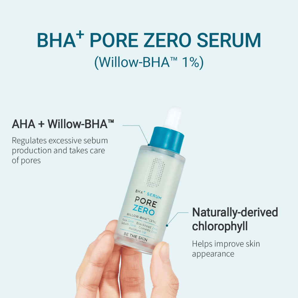 Be The Skin BHA+ Pore Zero Serum z Willow-BHA in naravnim klorofilom
