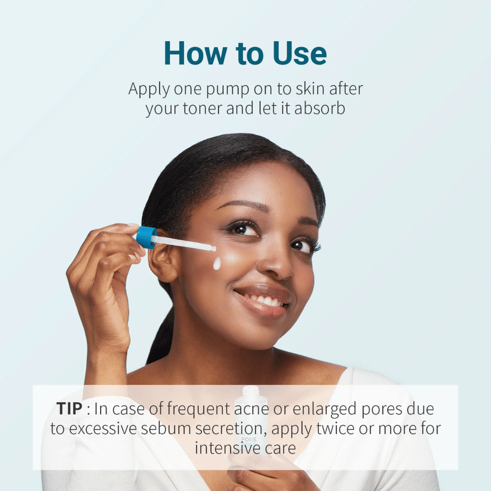 Be The Skin BHA+ Pore Zero Serum se nanaša s pipeto po toniku