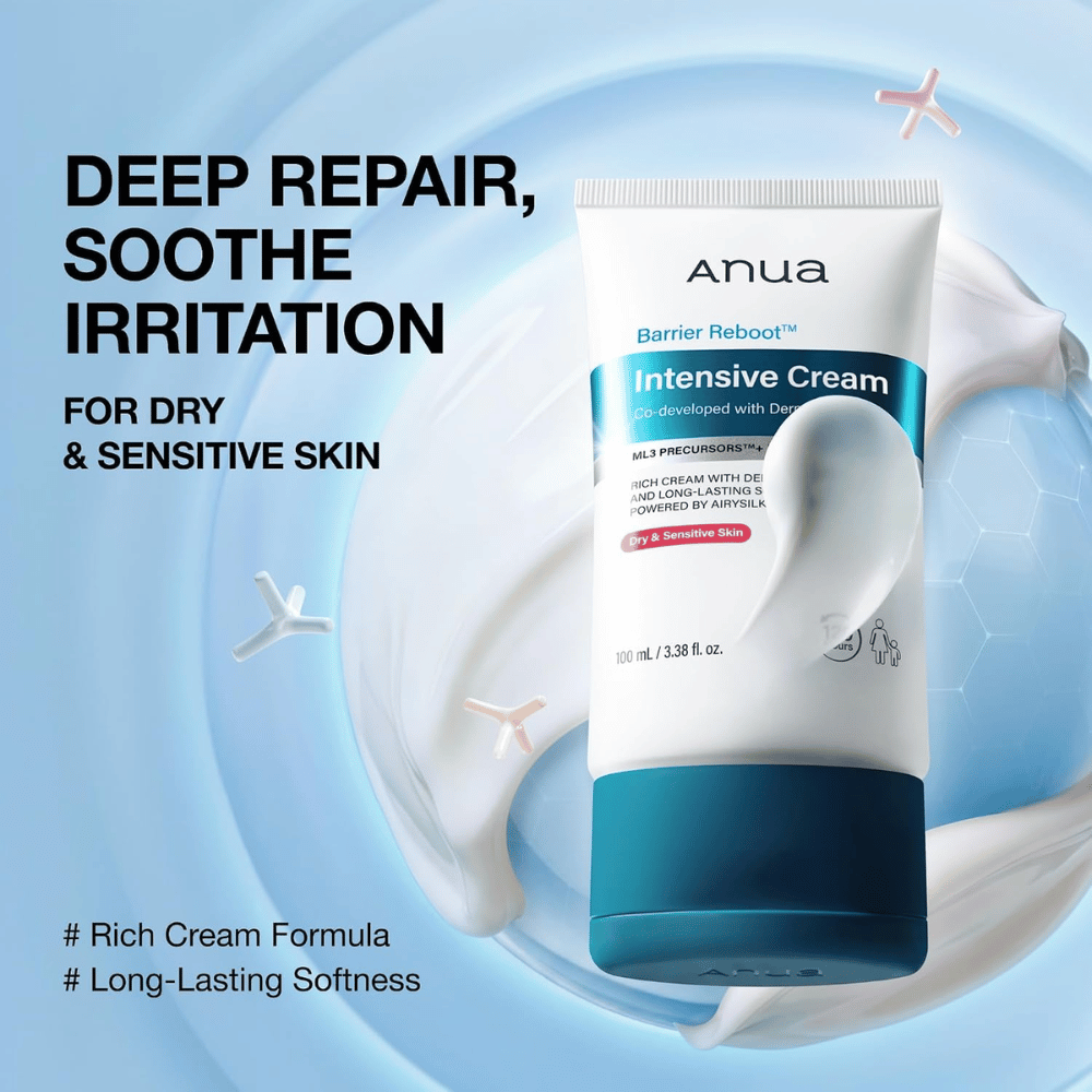 4. Anua Barrier Reboot Intensive Cream – intenzivno vlažilna krema za obraz za suho in občutljivo kožo
