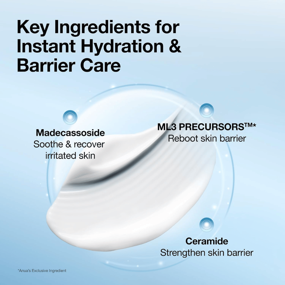 3. Anua Barrier Reboot Intensive Cream – madecassoside in ceramidi, ki krepijo kožno bariero in pomirjajo razdraženo kožo