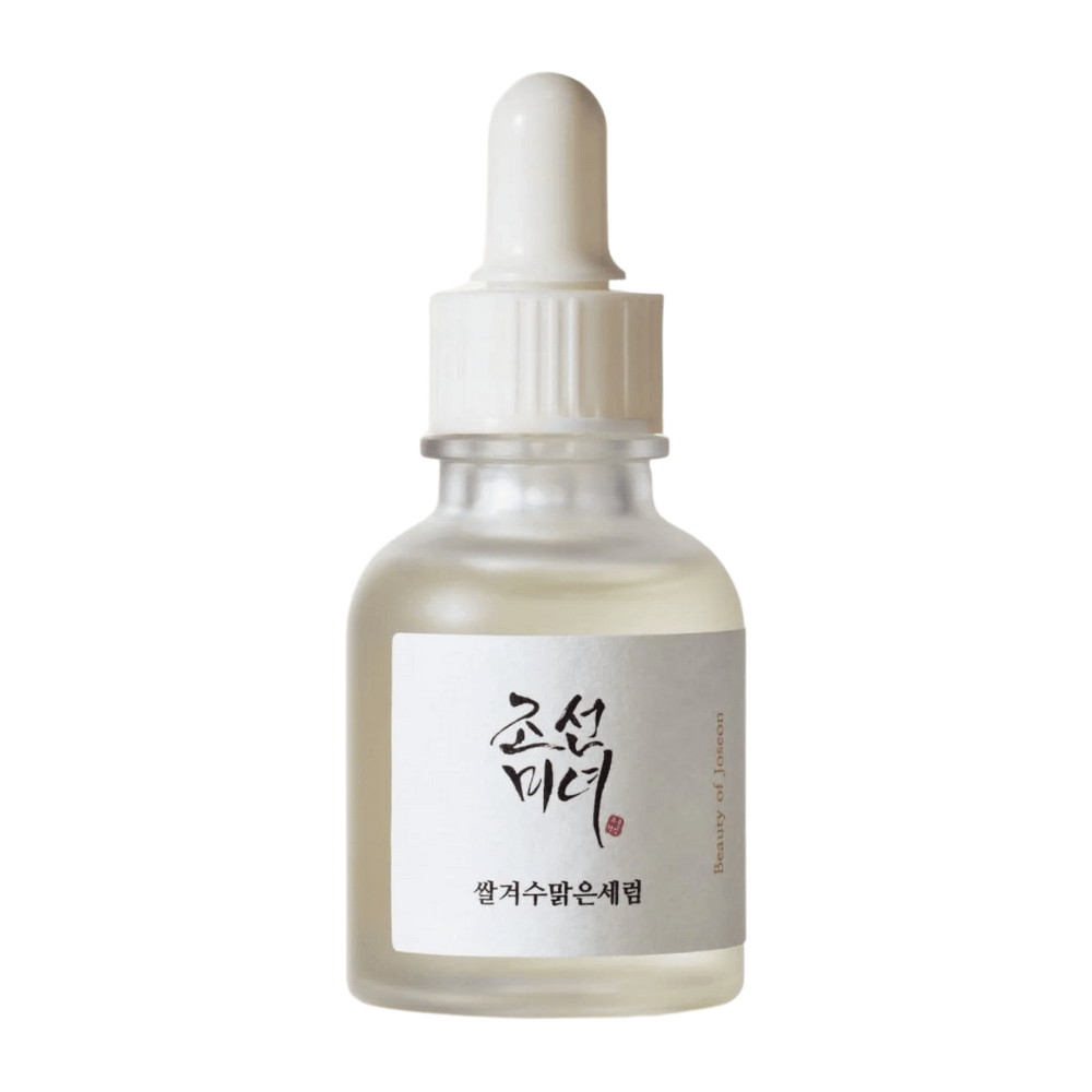 Beauty of Joseon Glow Deep Serum v stekleni steklenički s pipeto in tradicionalnim korejskim dizajnom.