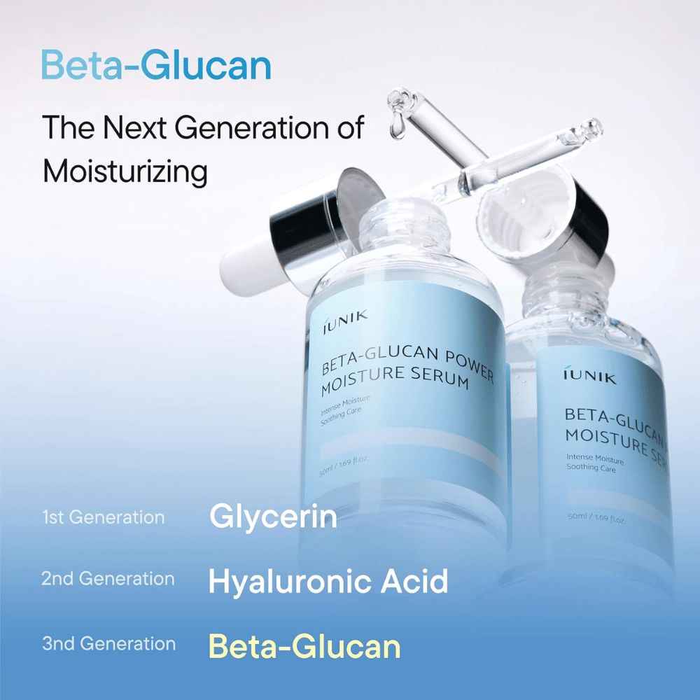 Beta-glukan v iUNIK Power Moisture Serum – naslednja generacija vlažilne sestavine za močnejšo kožno bariero