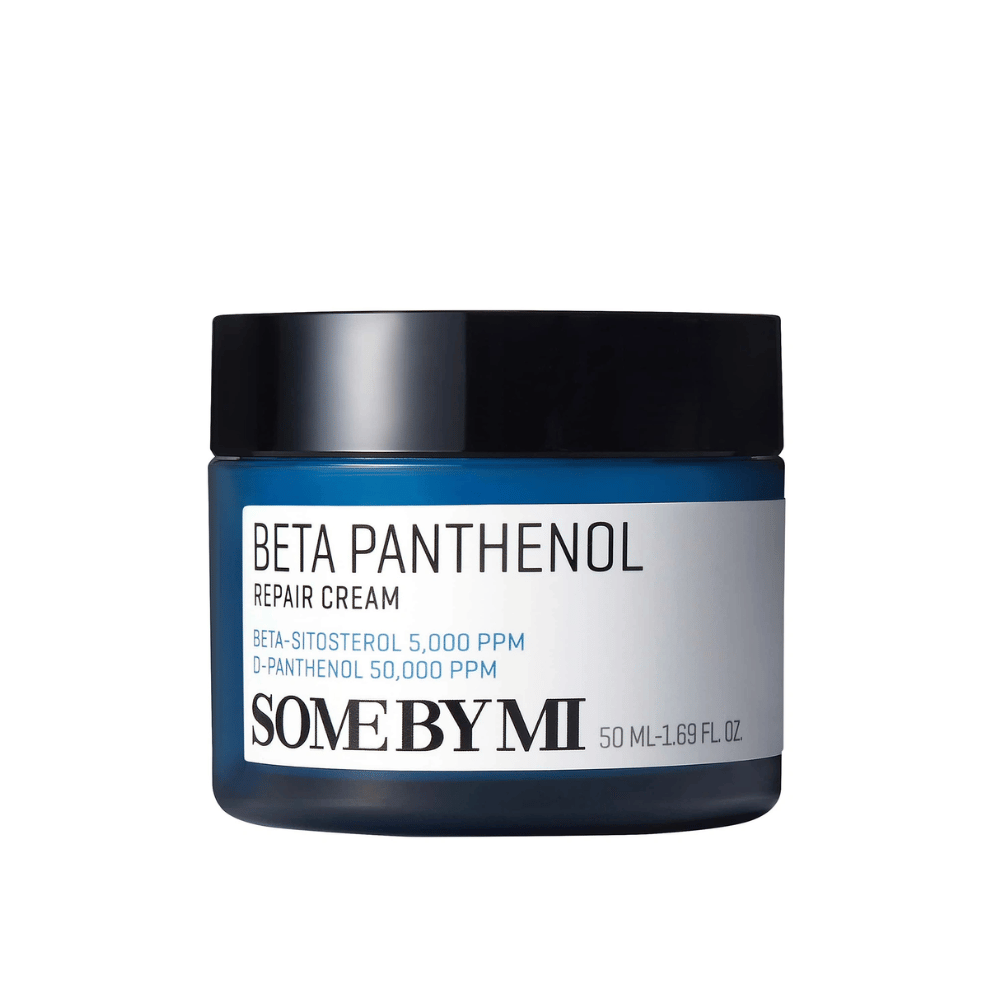 Slika izdelka SOME BY MI Beta Panthenol Repair Cream 50ml – intenzivna negovalna korejska vlažilna krema za občutljivo kožo.