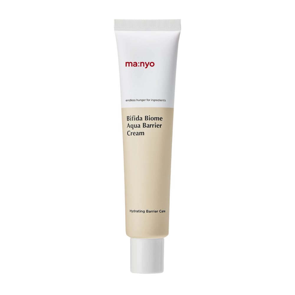 5. Ma:nyo Bifida Biome Aqua Barrier Cream – lahka in vlažilna krema za obraz, ki krepi kožno bariero, v beli in bež tubi