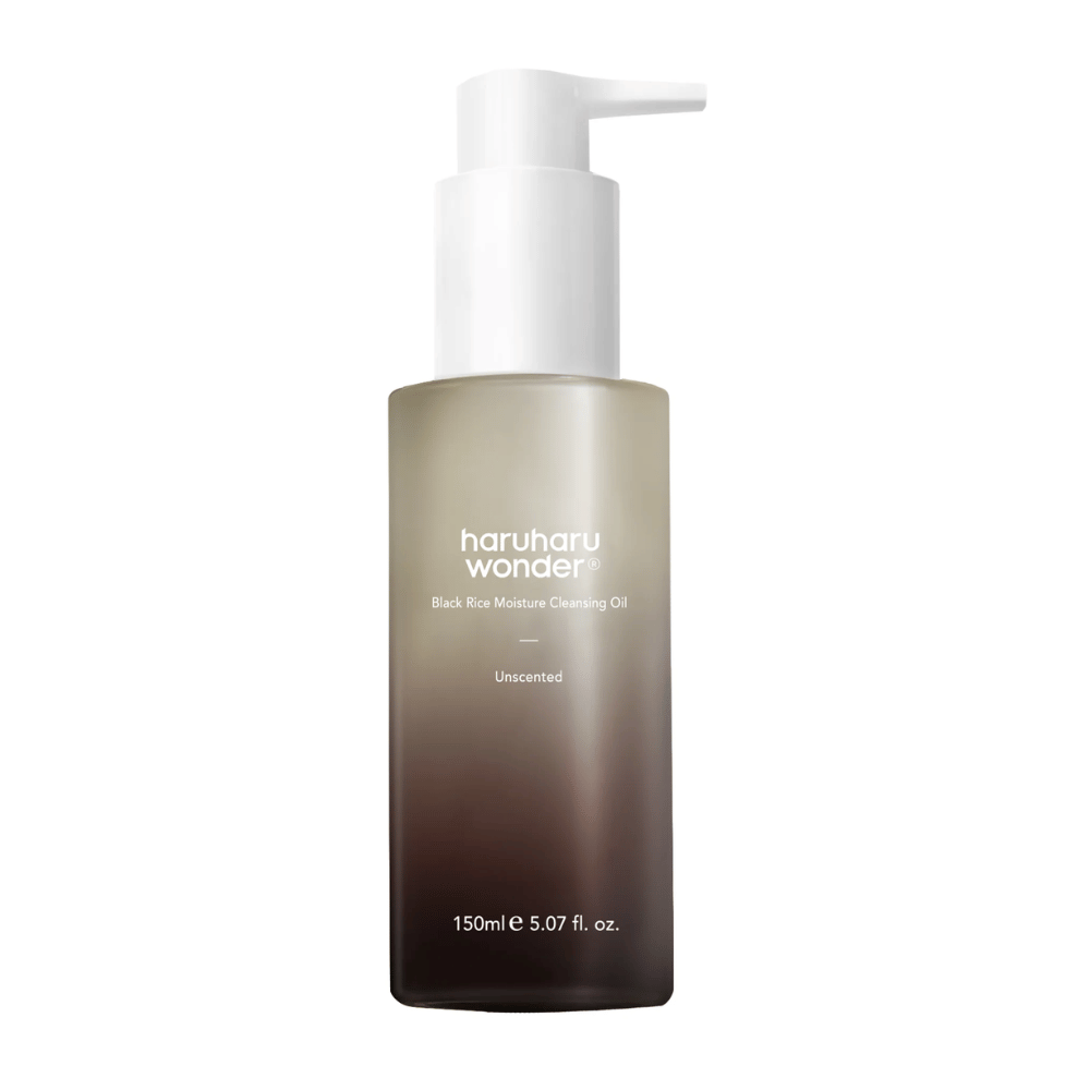 Haruharu Wonder Black Rice Moisture Cleansing Oil Unscented 150 ml – blago olje za čiščenje s črnim rižem, ki navlaži in globinsko očisti kožo.
