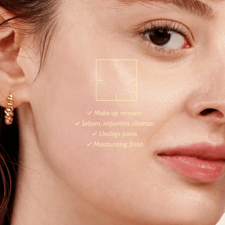 Haruharu Wonder Black Rice Moisture Cleansing Oil pred in po čiščenju – raztopi ličila, sebum in nečistoče ter zagotavlja navlažen zaključek brez mašenja por.