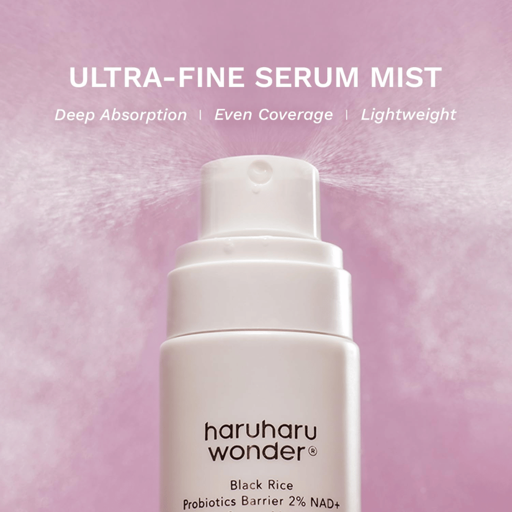 Haruharu Wonder Black Rice Probiotics Barrier 2% NAD+ Serum Mist – ultrafina vlažilna serumska meglica
