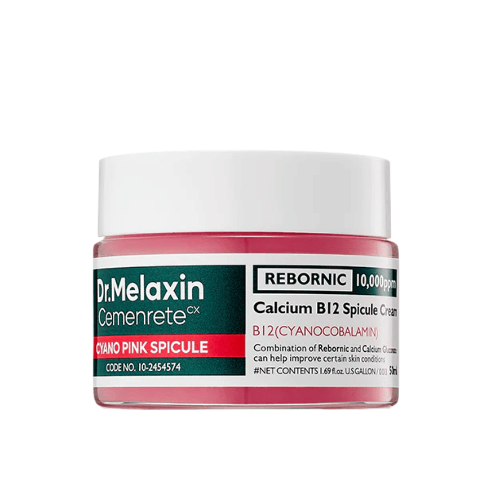Dr. Melaxin Cemenrete Cyano Pink Spicule Cream – krema za obraz z vitaminom B12 in spikulami, ki izboljšuje elastičnost in sijaj kože.