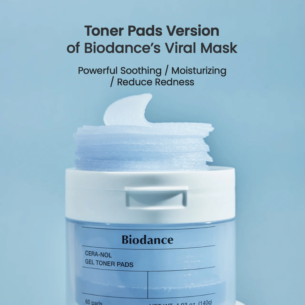 Biodance Cera-Nol Gel Toner Pads – Viralna maska v priročni obliki blazinic!

💙 Pomirjanje & vlaženje – zmanjšuje rdečico in krepi kožno pregrado.
✨ Blazinice obogatene z gelom – zagotavljajo intenzivno vlago in hladilni učinek.
🌿 Popolno za občutljivo kožo – lajša draženje in uravnava kožo.

Enostavna in učinkovita nega kože za svež in sijoč videz!