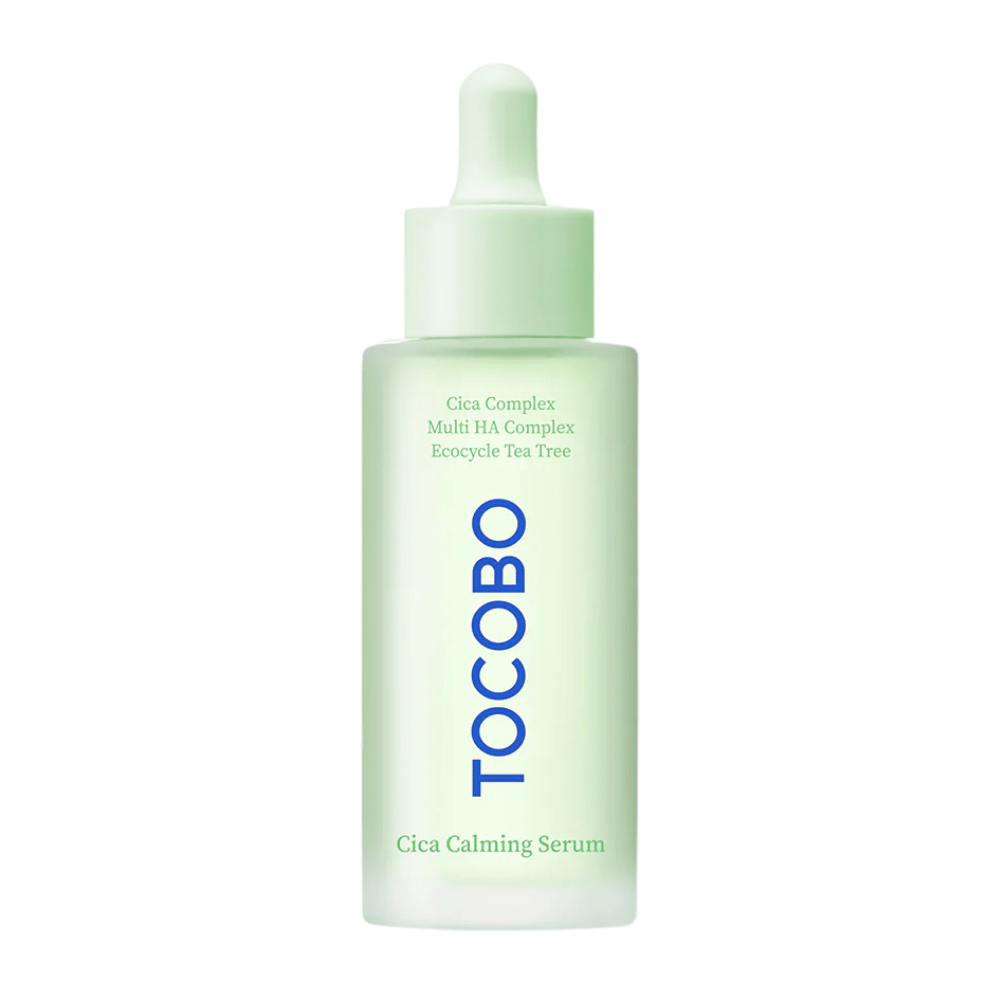 Slika izdelka TOCOBO Cica Calming Serum, veganski korejski serum za obraz s cica kompleksom in hialuronsko kislino za pomirjeno, navlaženo in uravnoteženo kožo.