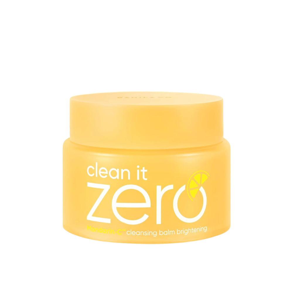 Banila Co Clean It Zero čistilni balzam Brightening z Mandarin-C v rumeni embalaži, čistilni balzam, ki stopi ličila in poskrbi za bolj sijočo kožo