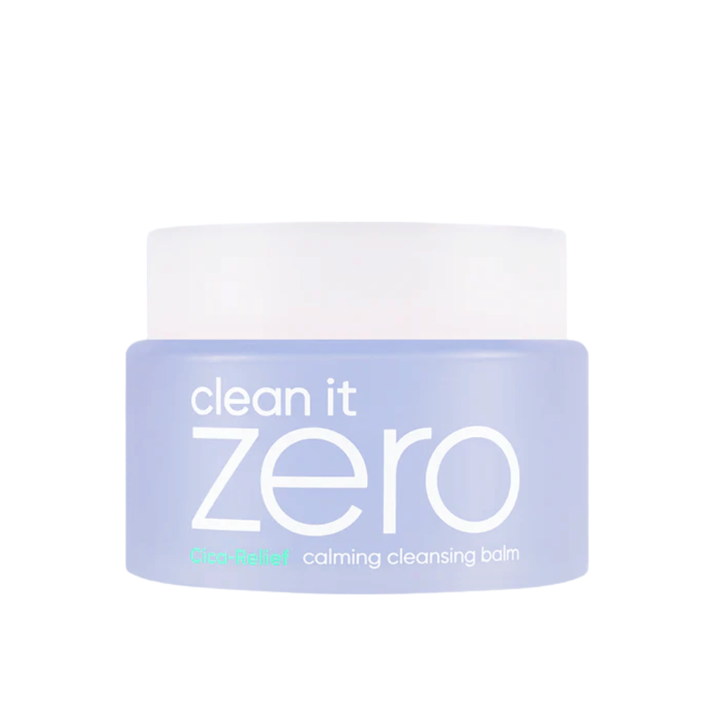 Clean It Zero Cica-Relief Calming Cleansing Balm v originalni embalaži, nežen čistilni balzam s CICA, ki pomirja kožo in odstranjuje ličila brez izsuševanja.