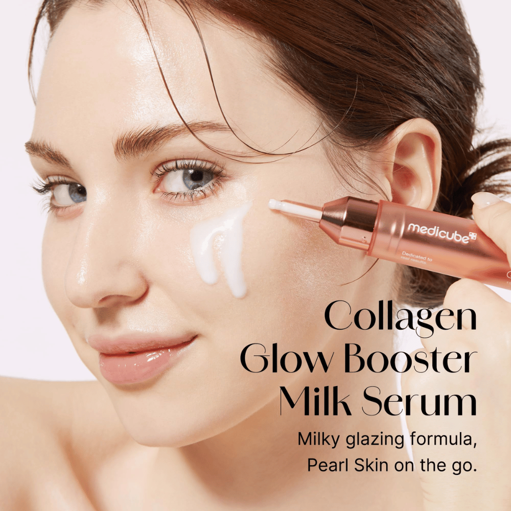 Collagen Glow Booster Milk Serum je mlečna formula za sijaj, ki vaši koži zagotavlja biserni sijaj na poti. Popoln za izboljšanje sijaja in elastičnosti kože, hkrati pa vlaži in ščiti kožo pred zunanjimi vplivi.