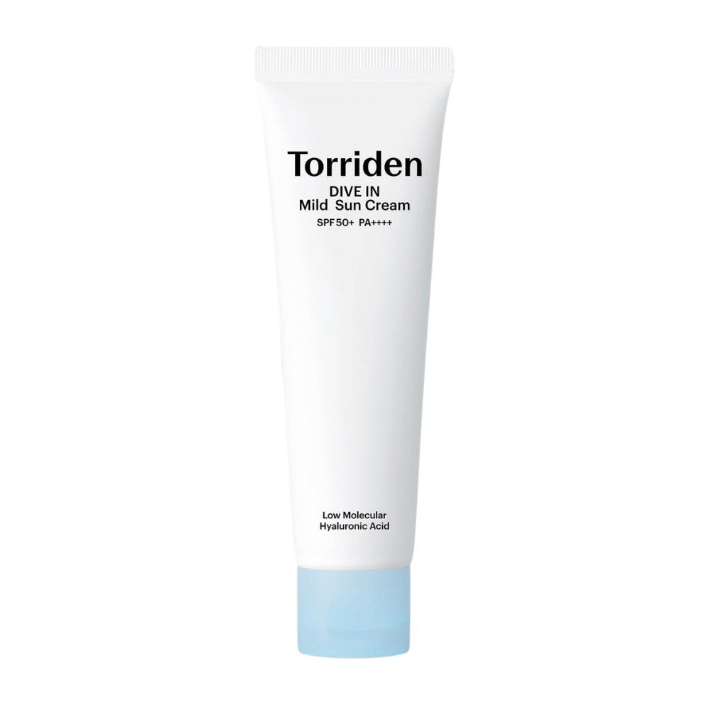 Čista slika izdelka Torriden DIVE-IN Mild Sun Cream na belem ozadju.