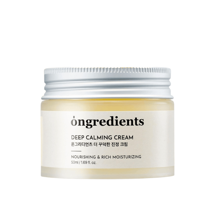 Ongredients Deep Calming Cream – veganska vlažilna krema s karitejevim maslom in centelo za nego, pomiritev in močnejšo kožno pregrado.