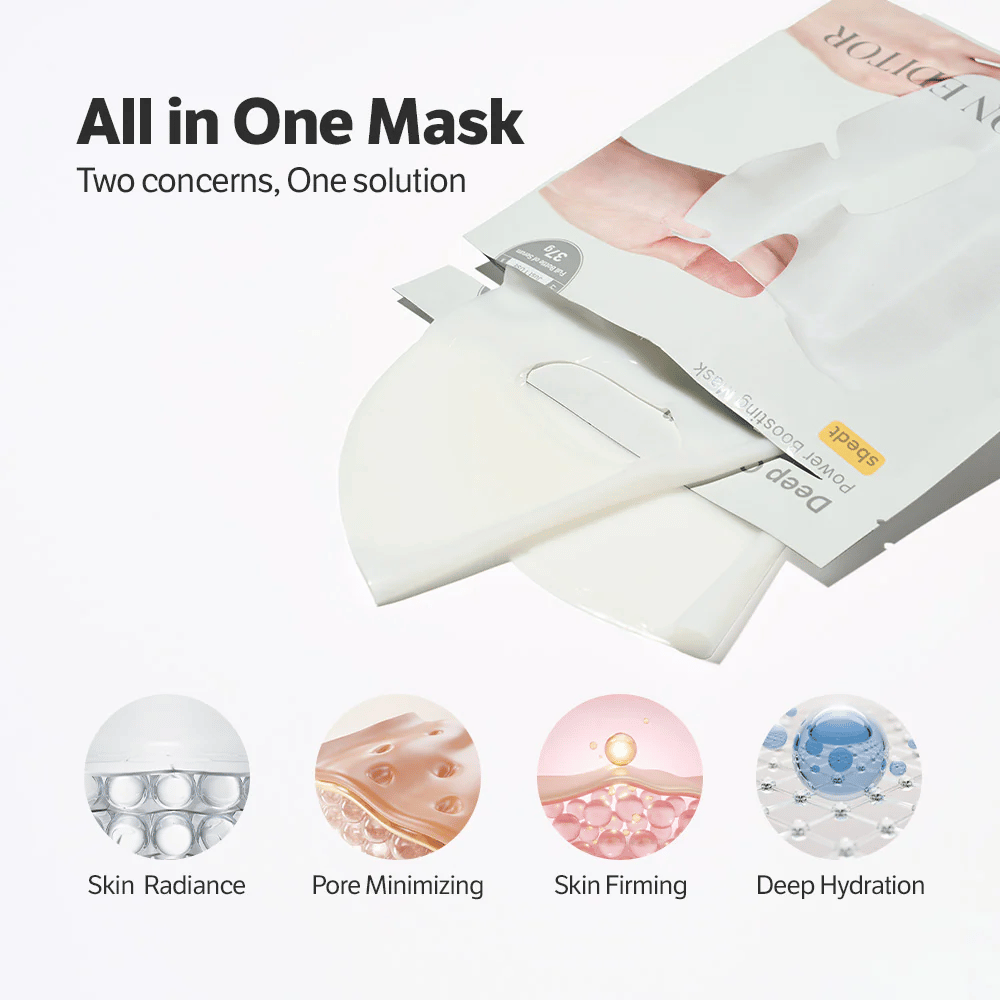 Sungboon Editor Deep Collagen Power Boosting Mask – all-in-one maska, ki daje sijaj, zmanjšuje pore, učvrsti kožo in globinsko vlaži.