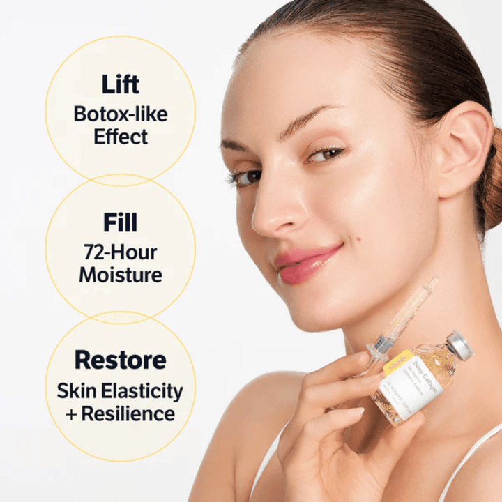 SUNGBOON EDITOR Deep Collagen Silk Peptide Intensive Ampoule – anti-age serum s peptidi, ki pomagajo dati koži čvrstost, izboljšati elastičnost in vlažiti do 72 ur.