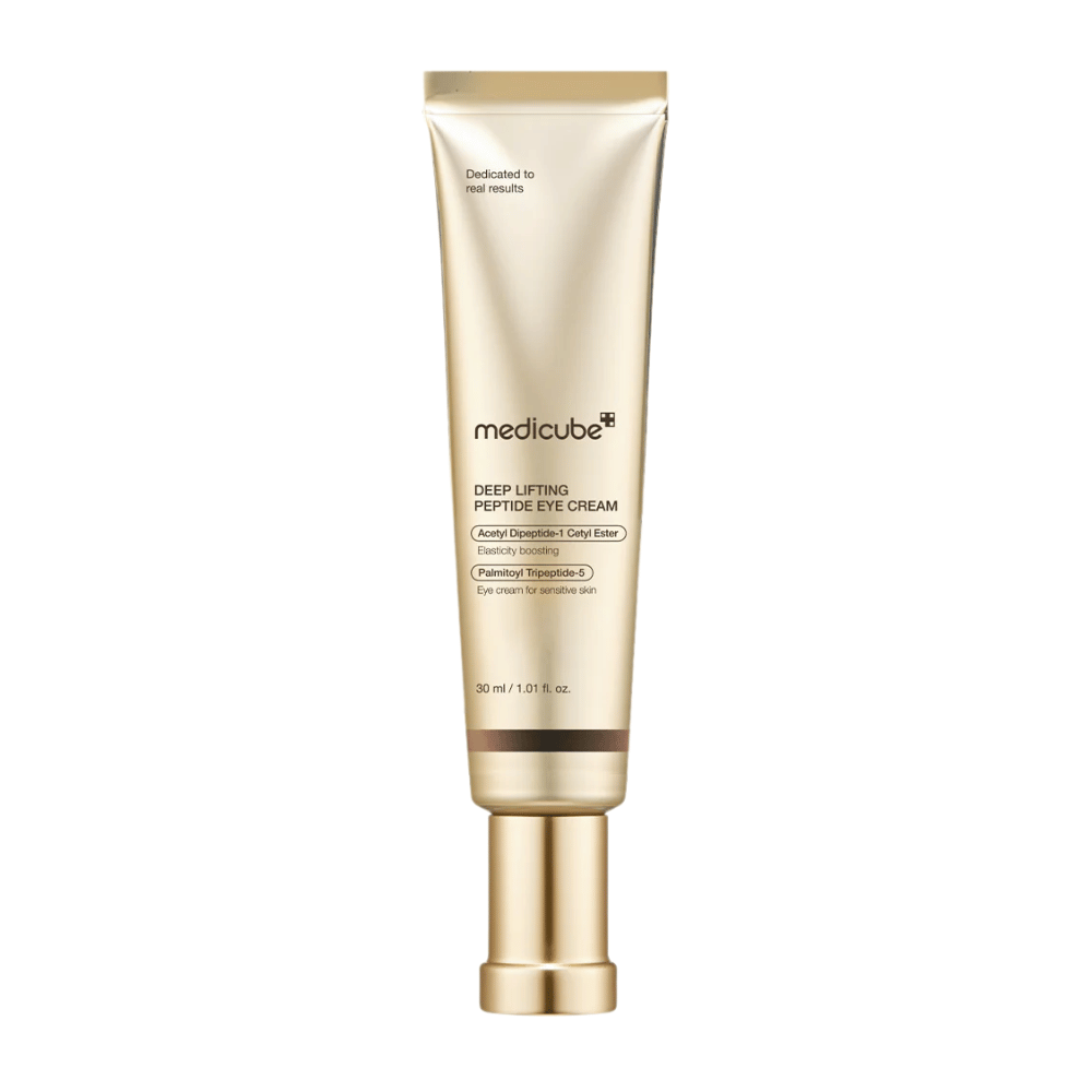 Medicube Deep Lifting Peptide Eye Cream – anti-aging krema za oči s peptidi, ki izboljšujejo čvrstost, zmanjšujejo fine linije in vlažijo.