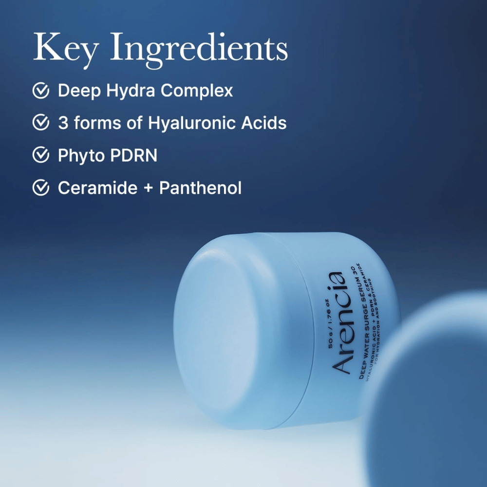 {{0db5e812cec7c95f773832fc4ce56a6d}} Deep Water Surge Serum 30 – ključne sestavine s hialuronsko kislino, Phyto PDRN, ceramidi in pantenolom