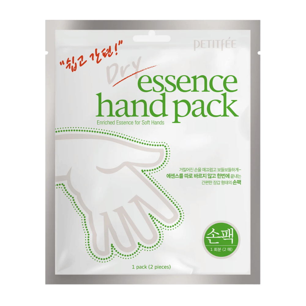 PETITFEE Dry Essence Hand Pack negovalna maska za roke s karitejevim maslom, sečnino in hialuronsko kislino za intenzivno vlaženje