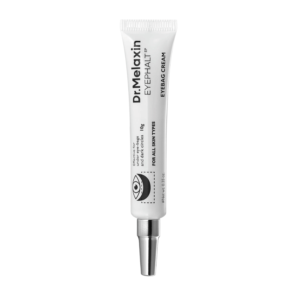 Dr.Melaxin Eyephalt Eyebag Cream za vse tipe kože, ki nudi intenzivno nego proti temnim kolobarjem, zabuhlosti in znakom staranja okoli oči