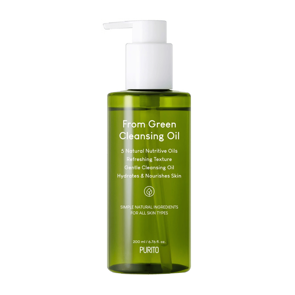 Purito From Green Cleansing Oil je blago čistilno olje, formulirano z naravnimi hranljivimi olji. Učinkovito odstranjuje ličila in nečistoče, hkrati pa vlaži in neguje kožo. Primerno za vse tipe kože in pušča kožo mehko in svežo.