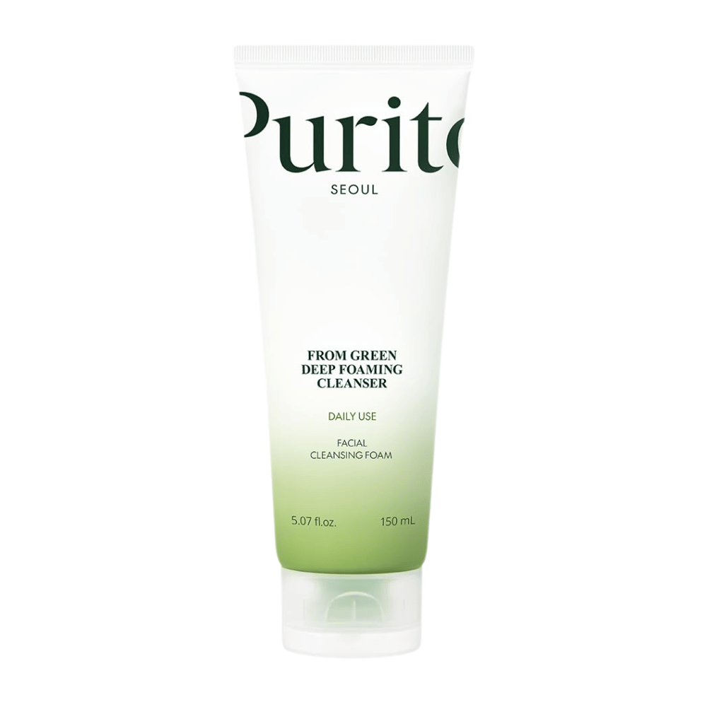 Purito Seoul From Green Deep Foaming Cleanser 150 ml – penasto čistilo za obraz za vsakodnevno uporabo