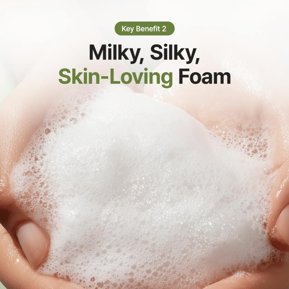 Purito Seoul From Green Deep Foaming Cleanser – kremasta in mehka čistilna pena za vsakodnevno čiščenje obraza