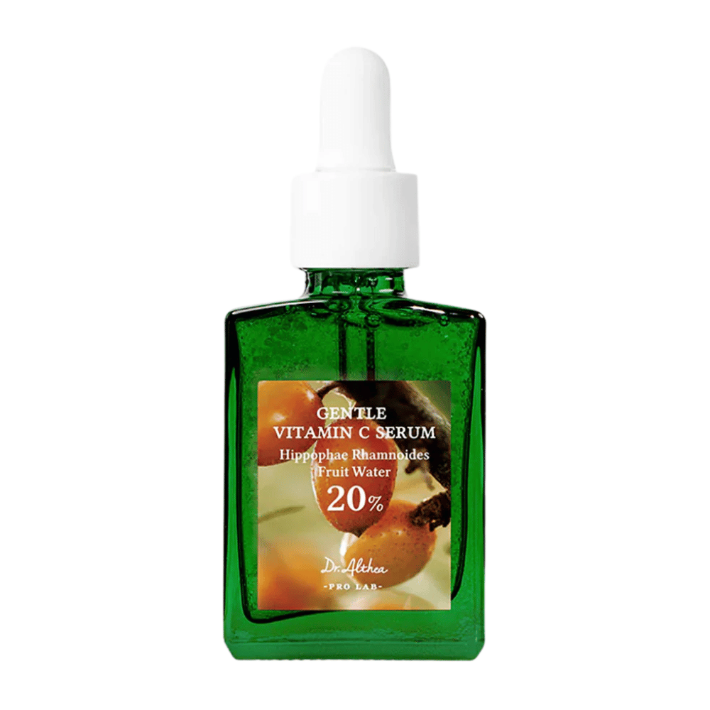 Dr.Althea Gentle Vitamin C Serum vsebuje 20% vitamina C in rakitovčevo vodo, ki vlaži in posvetli kožo. Zmanjšuje pigmentacijo in ščiti pred prostimi radikali, kar daje enakomernejši in sijoč ton kože.