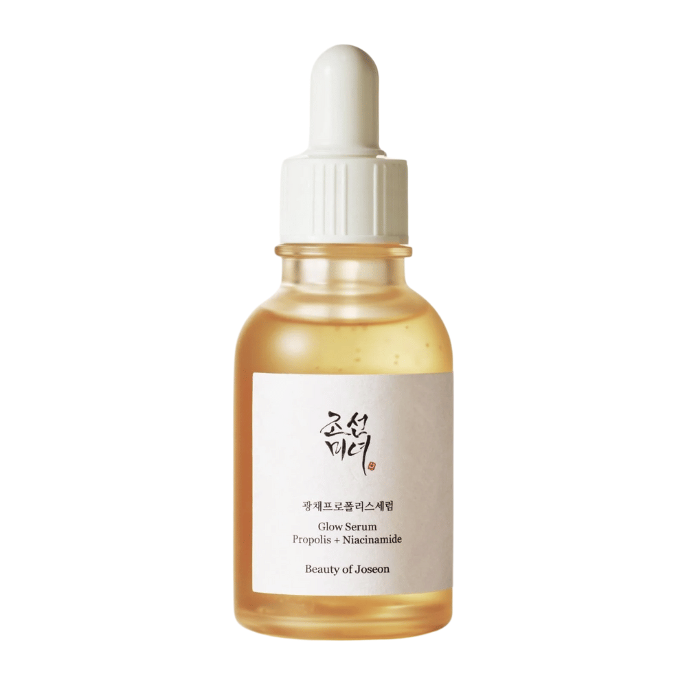 Beauty of Joseon Glow Serum Propolis + Niacinamide v steklenički s pipeto – korejski serum, ki daje sijaj, izenačuje ten kože in krepi kožno pregrado.