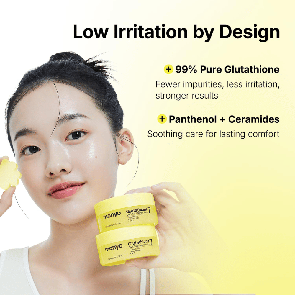 Ma:nyo Glutathione 7 Dark Spot Serum Patch z 99 % glutationa, pantenolom in ceramidi za nežno nego pigmentnih madežev