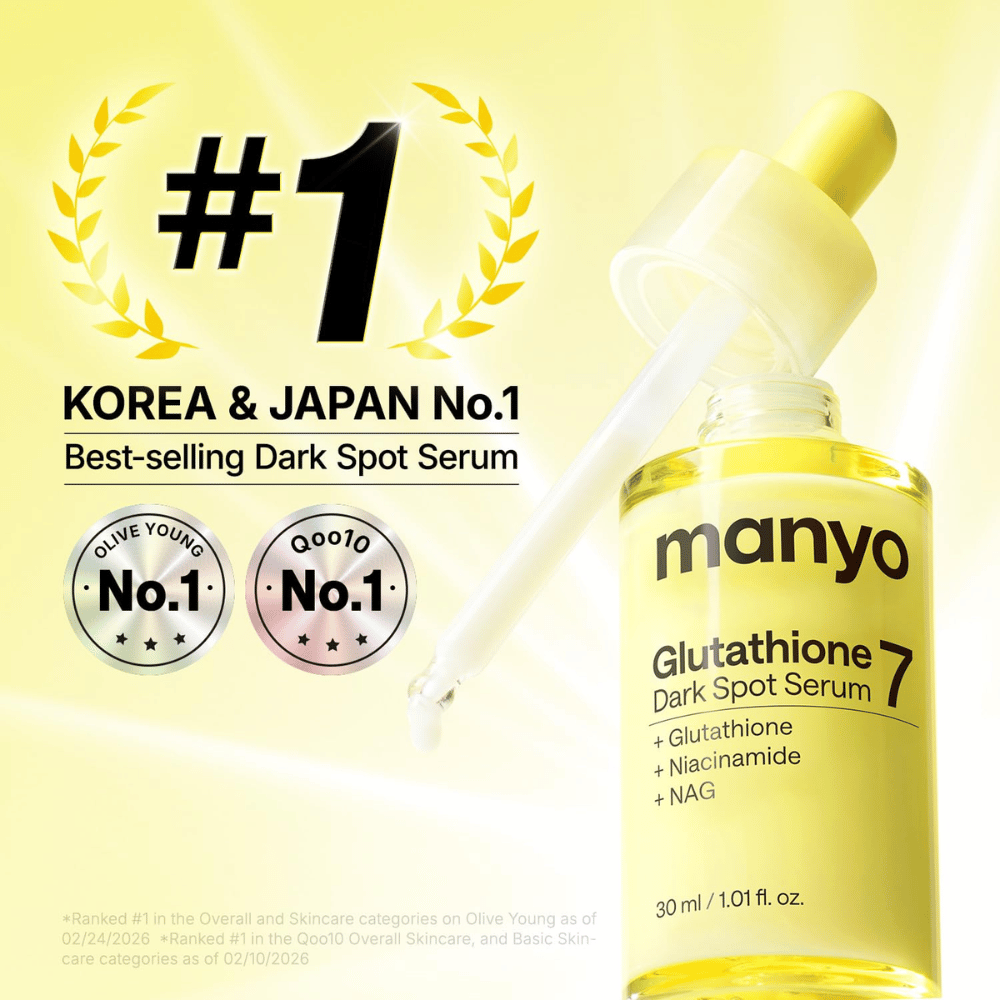 Ma:nyo Glutathione 7 Dark Spot Serum nagrajeni serum proti pigmentnim madežem z glutationom, niacinamidom in NAG