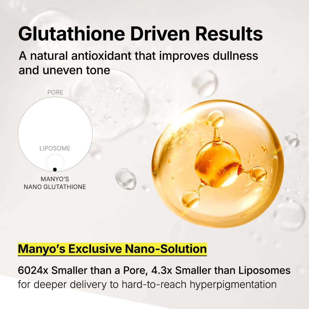 Ma:nyo Glutathione 7 Dark Spot Serum z nano-glutationom za globinsko delujočo nego pigmentnih madežev in puste kože