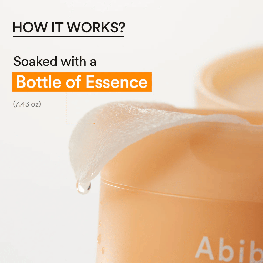 Bližnji posnetek blazinice hidratantni tonik, prepojene z esenco iz Abib Glutathiosome Dark Spot Pad Vita Touch.