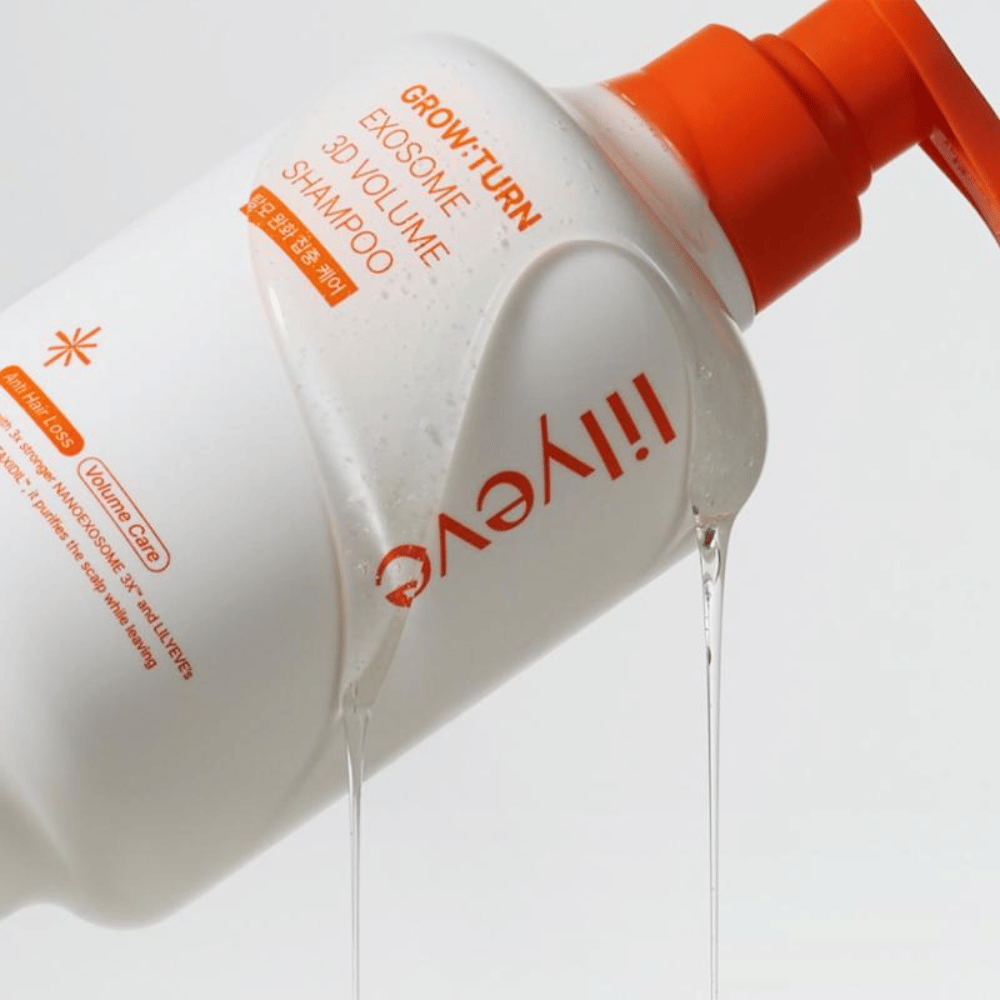 LILYEVE Grow:Turn Exosome 3D Volume Shampoo z lahko gelasto teksturo za nego las za večji volumen